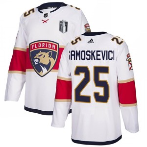 Mackie Samoskevich Youth Adidas Florida Panthers Authentic White Away 2023 Stanley Cup Final Jersey