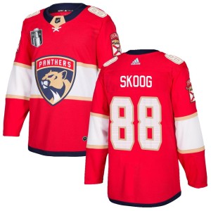 Wilmer Skoog Men's Adidas Florida Panthers Authentic Red Home 2023 Stanley Cup Final Jersey