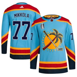 Niko Mikkola Youth Adidas Florida Panthers Authentic Light Blue Reverse Retro 2.0 2023 Stanley Cup Final Jersey