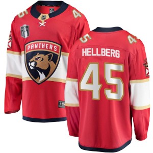 Magnus Hellberg Youth Fanatics Branded Florida Panthers Breakaway Red Home 2023 Stanley Cup Final Jersey