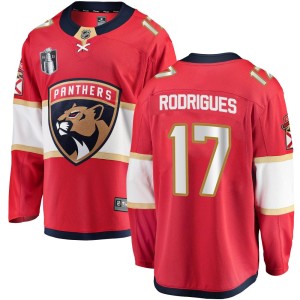 Evan Rodrigues Youth Fanatics Branded Florida Panthers Breakaway Red Home 2023 Stanley Cup Final Jersey