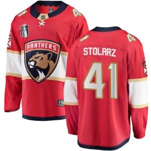 Anthony Stolarz Youth Fanatics Branded Florida Panthers Breakaway Red Home 2023 Stanley Cup Final Jersey