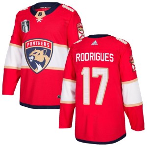 Evan Rodrigues Youth Adidas Florida Panthers Authentic Red Home 2023 Stanley Cup Final Jersey