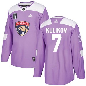 Dmitry Kulikov Men's Adidas Florida Panthers Authentic Purple Fights Cancer Practice 2023 Stanley Cup Final Jersey