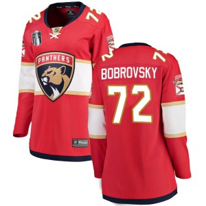 Sergei Bobrovsky Women's Fanatics Branded Florida Panthers Breakaway Red Home 2023 Stanley Cup Final Jersey