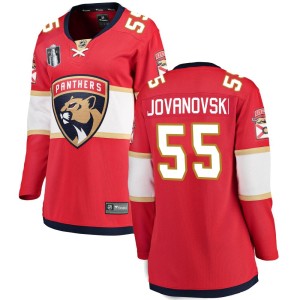 Ed Jovanovski Women's Fanatics Branded Florida Panthers Breakaway Red Home 2023 Stanley Cup Final Jersey